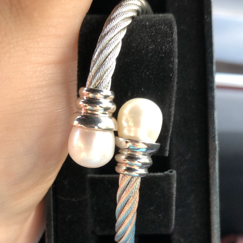 Sterling Silver Bracelet with Pearls